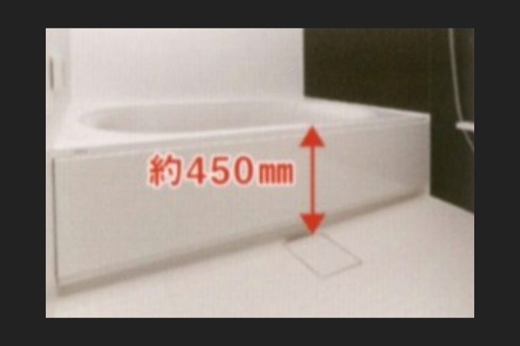 グランセンス吉川美南パークサイドコート・セントラルレジデンスの低床型ユニットバス